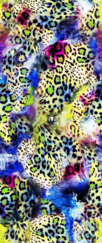 488336-时尚 动物纹 豹纹 丝巾 围巾  