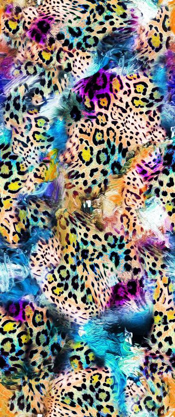 488337-时尚 动物纹 豹纹 丝巾 围巾  