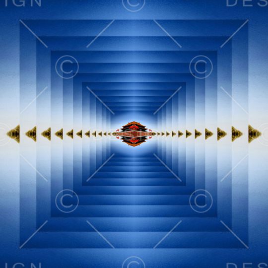 方形印花华亿平台图片