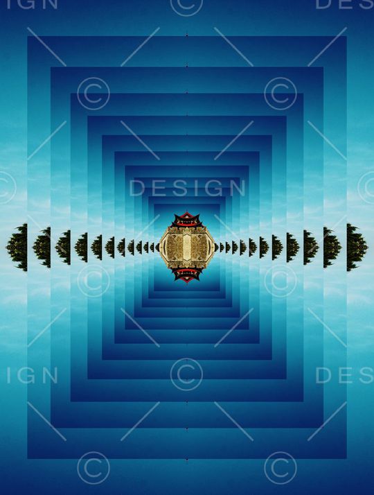 方形印花华亿平台图片