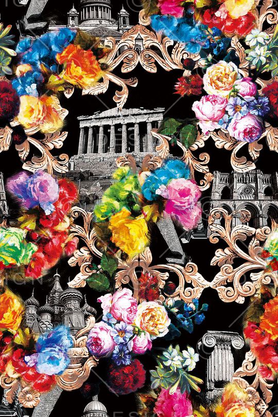 花卉印花华亿平台图片