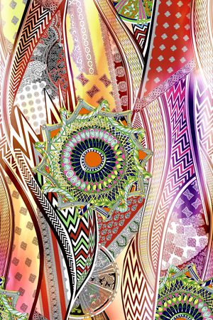 抽象印花华亿平台图片