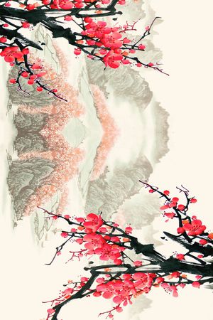 中国风印花华亿平台图片