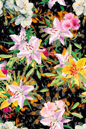 动物纹印花华亿平台图片