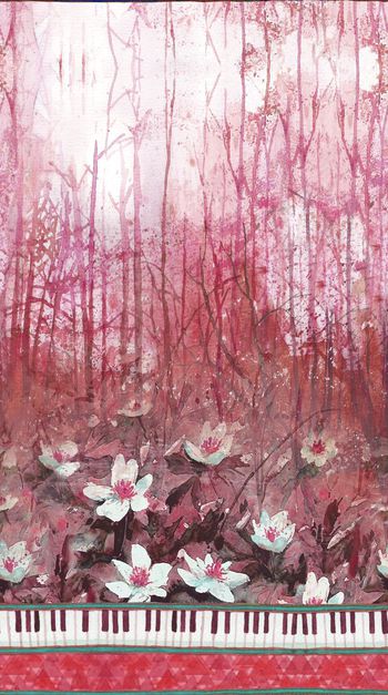 488747-原创丛林植物花卉钢琴键盘华亿平台