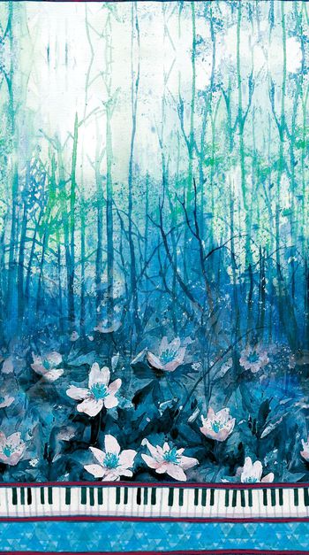 488748-原创丛林植物花卉钢琴键盘华亿平台