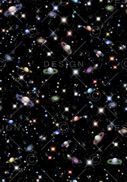 星空宇宙风格印花华亿平台图片