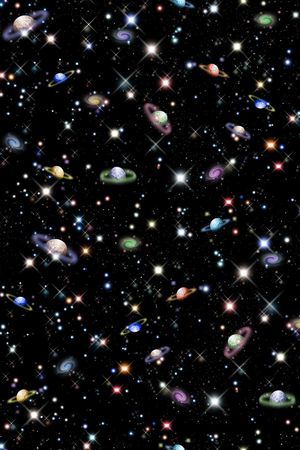 星空宇宙风格印花华亿平台图片