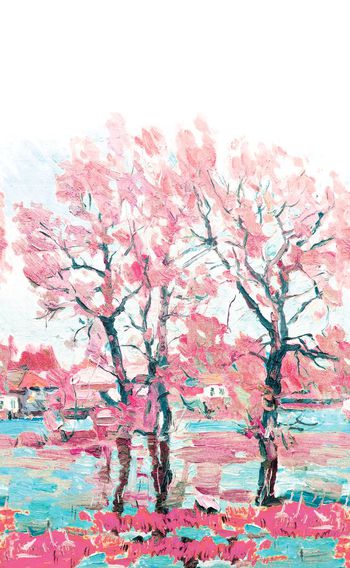 488782-原创大树绘画笔触华亿平台