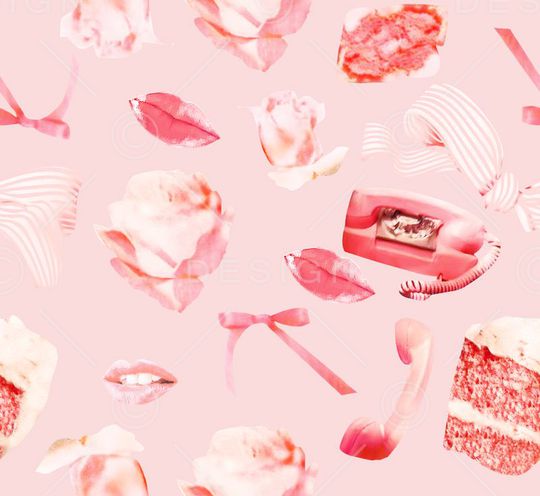 粉嫩可爱印花华亿平台图片