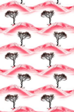 MAX-抽象自然风景印花华亿平台图片