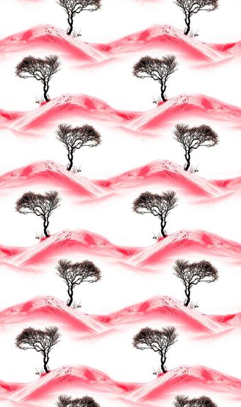 488857-大牌流行时尚白雪孤树创意 干净素雅