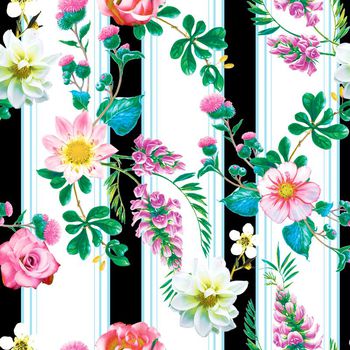 488866-原创条纹花卉拼接