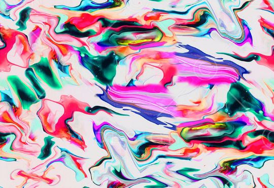 抽象几何印花华亿平台图片