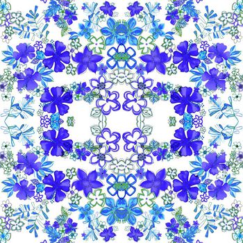 488970-手绘清新镜像小碎花