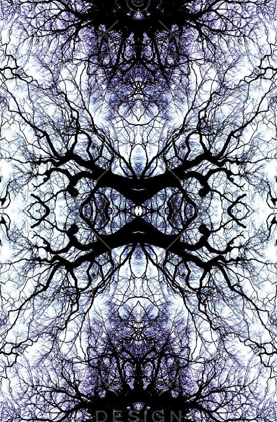 复古树木印花华亿平台图片