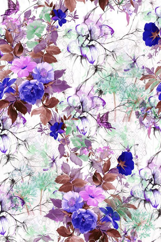 蝴蝶印花华亿平台图片