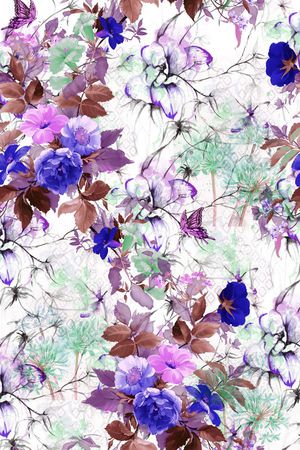 蝴蝶印花华亿平台图片