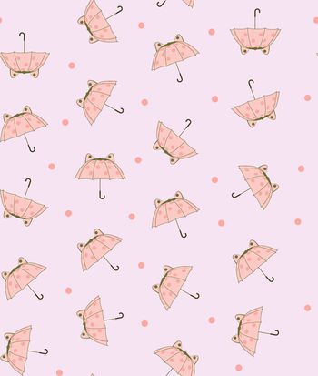 489058-可爱卡通波点雨伞图案华亿平台