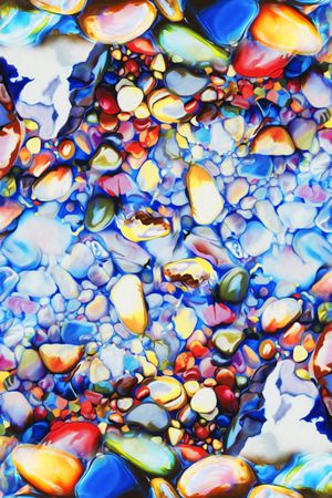 鹅卵石印花华亿平台图片