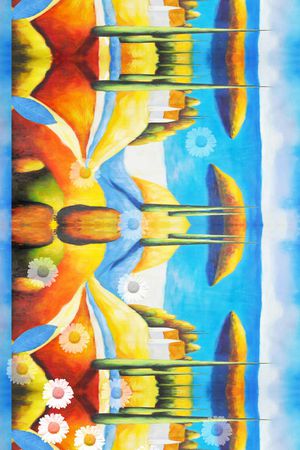 时尚复古印花华亿平台图片