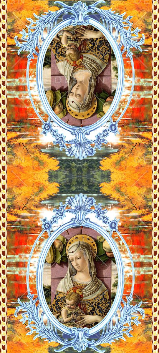 欧式复古印花华亿平台图片