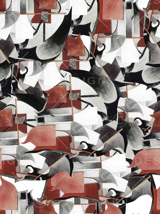 复古印花华亿平台图片