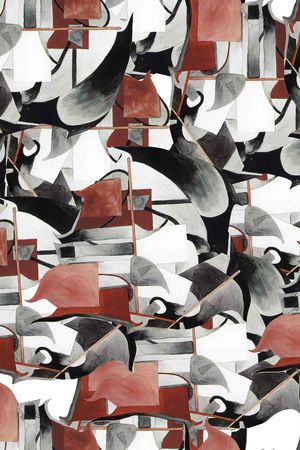 复古印花华亿平台图片