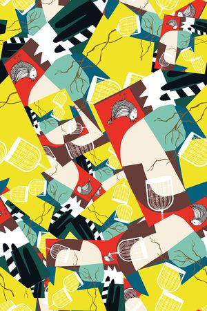 抽象印花华亿平台图片