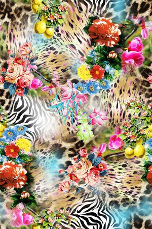 花卉印花华亿平台图片