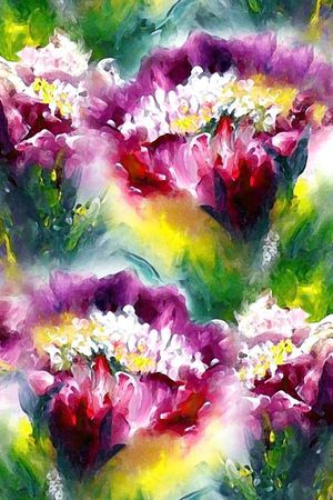 朦胧 水彩印花华亿平台图片