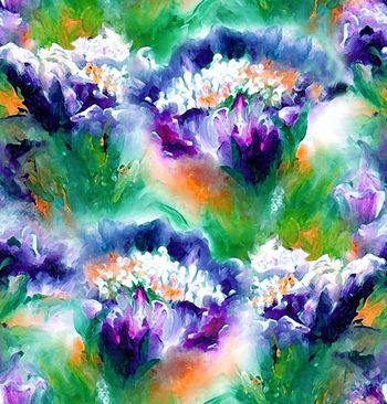 489247-数码油画朦胧花卉