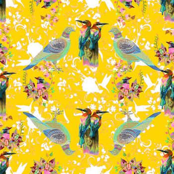 489279-鸽子花鸟沙发布艺