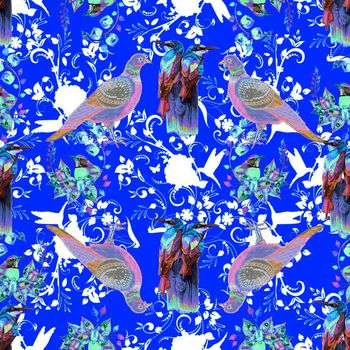 489280-鸽子花鸟沙发布艺