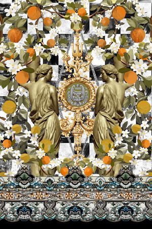 潮流时尚印花华亿平台图片