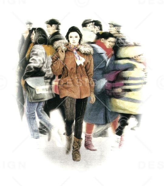 人物印花华亿平台图片