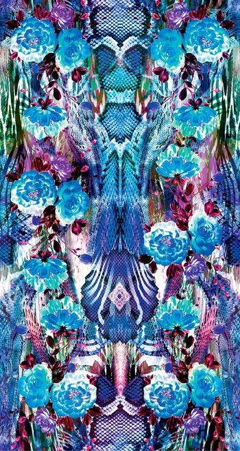 489340-原创蛇纹花卉