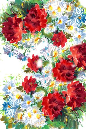 抽象花卉印花华亿平台图片