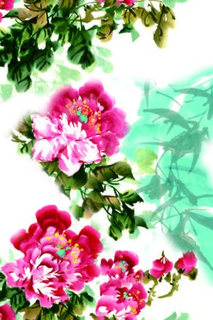 抽象手绘印花华亿平台图片