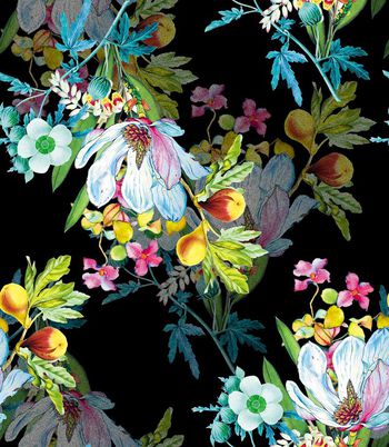 489440-流行时尚手绘花卉印花