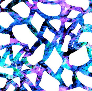 489444-流行时尚手绘抽象石头纹理花卉印花