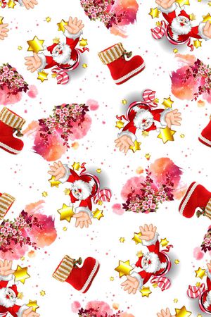 圣诞老人印花华亿平台图片