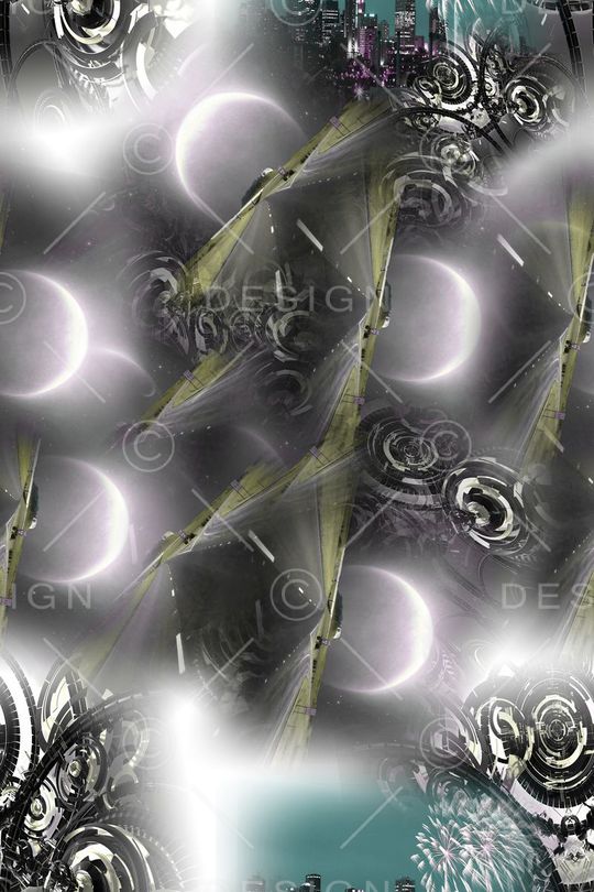 圆月印花华亿平台图片