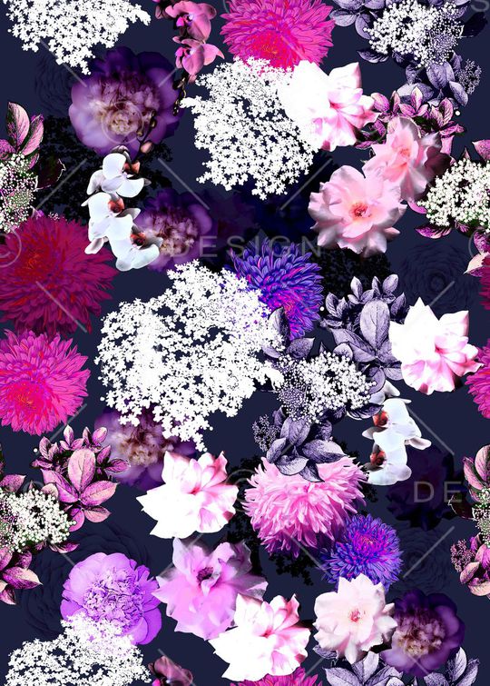 花卉印花华亿平台图片