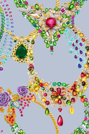 MAX-珠宝花卉印花华亿平台图片