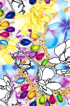 MAX-珠宝花卉印花华亿平台图片