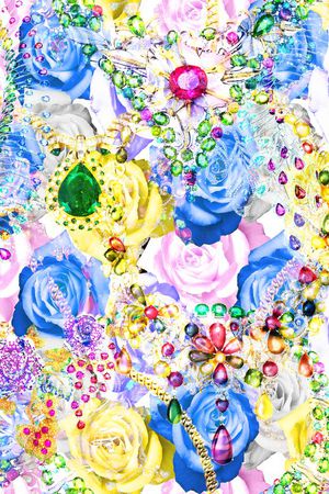 MAX-珠宝花卉印花华亿平台图片