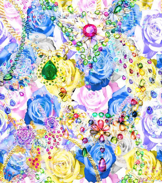 MAX-珠宝花卉印花华亿平台图片