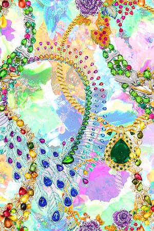 MAX-珠宝花卉印花华亿平台图片