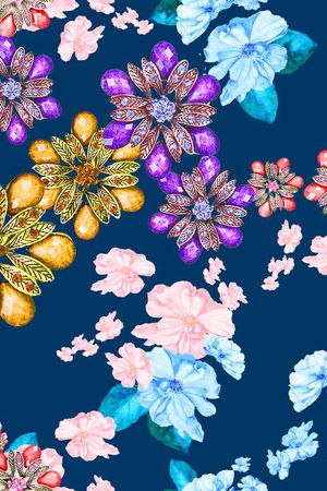 MAX-珠宝花卉印花华亿平台图片